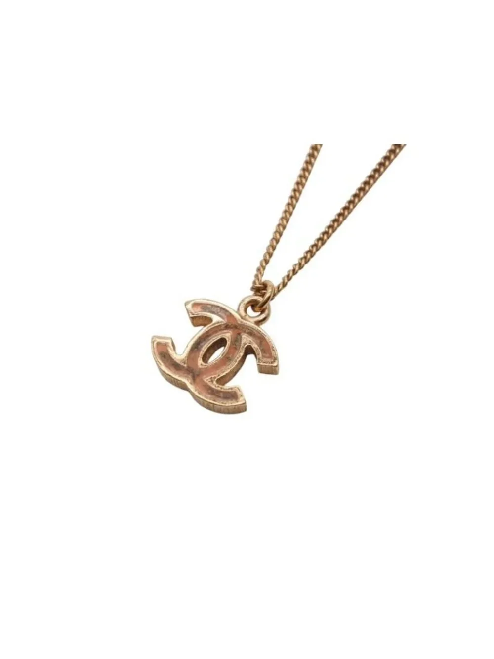Chanel CC Logo Necklace 05 42 Gold Metal